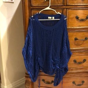 Cobalt blue poncho/sweater